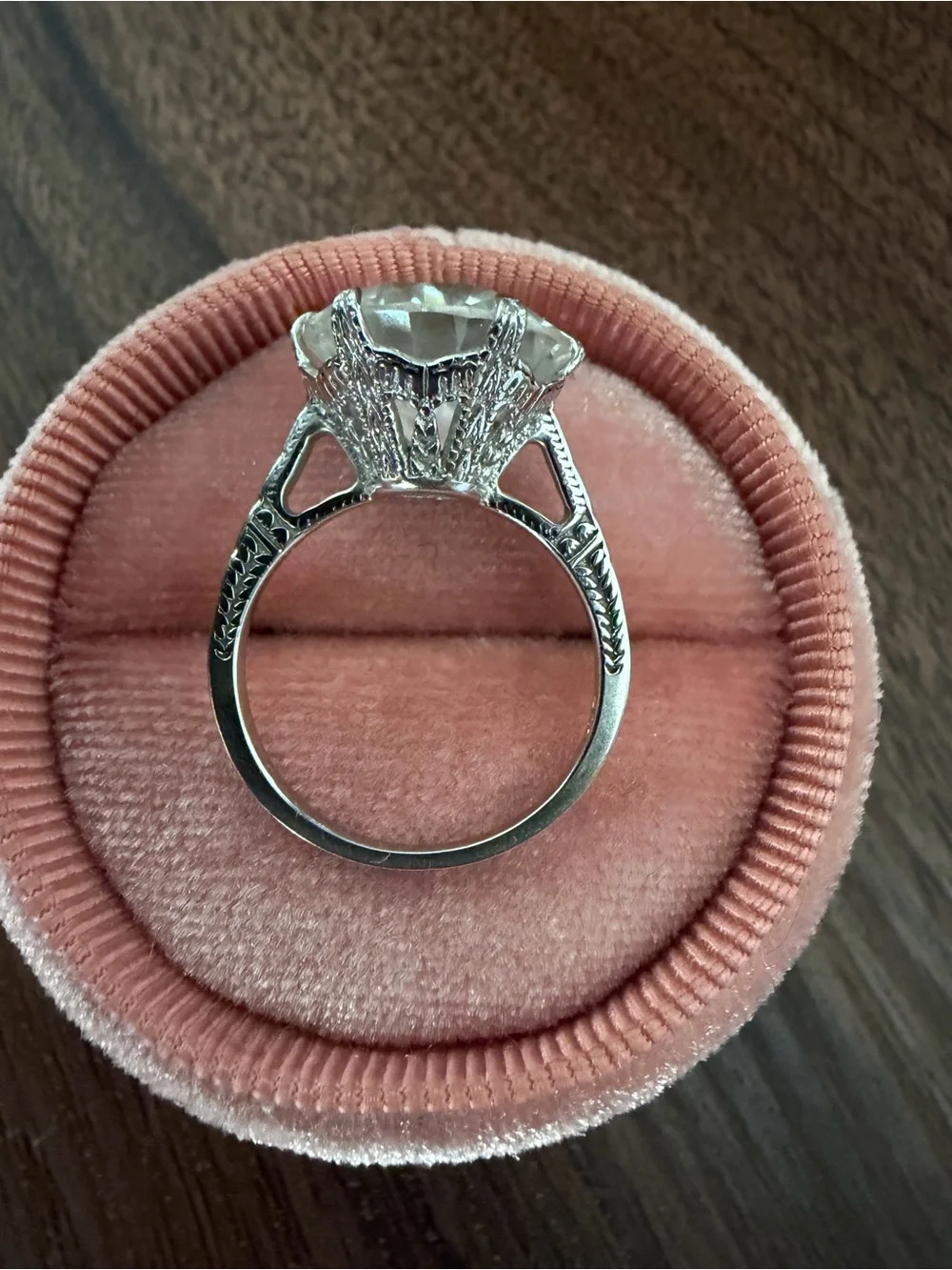 6 carat Moissanite solitaire